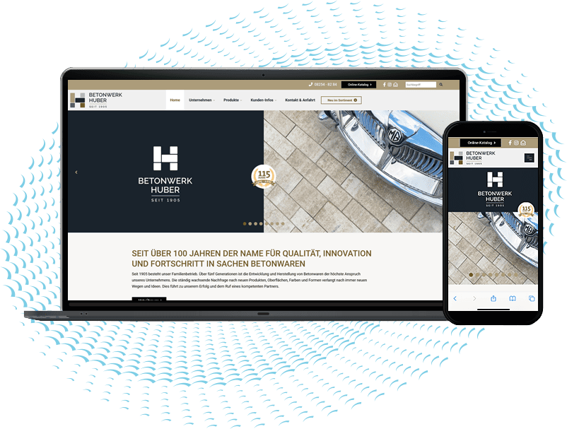  Webdesign Projekt Altomünster - Betonwerk Huber
